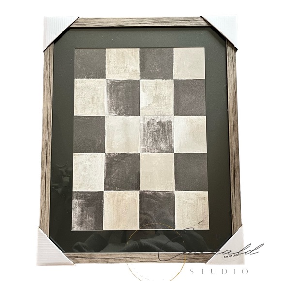 Studio McGee Threshold 16" × 20" Checkerboard Framed Wall Art *NEW* - Picture 6 of 6
